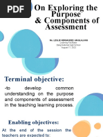 Purpose and Components of Assessment