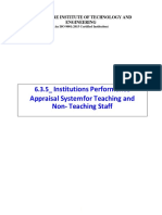 6.3.5 Institutions Performance Appraisal System For Teaching and Non Teaching Staff