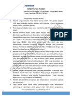 Persyaratan Tender (Pembangunan Bandar Udara Baru Banggai Laut Sulawesi Tengah MYC (Multi Years Contrack) TA 2022-TA 2023)