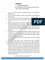 Persyaratan Tender (Pembangunan Modifikasi Perangkat CTC Di OCC (Operation Control Centre) Maros (Lelang Tidak Mengikat) )