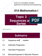 FHMM1014 Topic 3 Sequences and Series Student