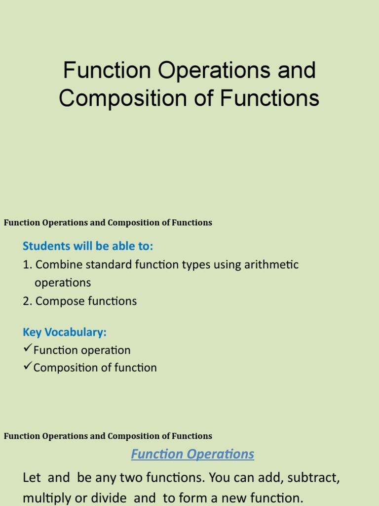 Function Operation And Composition Calculator