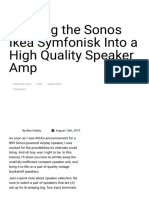 Hacking The Sonos Ikea Symfonisk Into A High Quality Speaker Amp