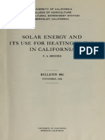 Solar Energy and Its Use For Heating Water in California 1936