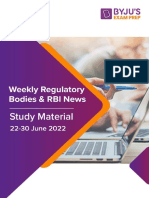 Weekly Regulatory Bodies Rbi News 22 30th June 2022