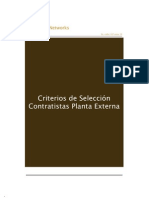 Criterios de Selección Contratistas Planta Externa