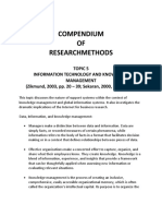 Compendium OF Researchmethods