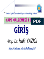 Malzeme I d1 Giris