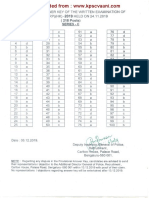 KSRP Written Exam Provisional Answer Key 2019