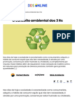 O Conceito Ambiental Dos 3 Rs - DDS Online