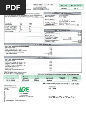 Utility bill