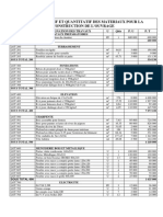 Devis Estimatif Et Quantitatif Des Materiaux