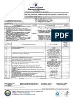 Documentary Requirements For Teacher Ii and Iii Position For Reclassification