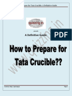 How To Prepare For Tata Crucible