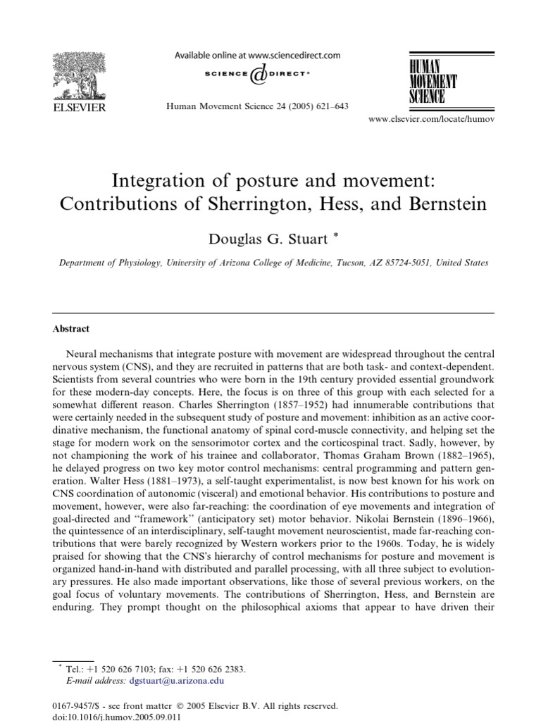 Integration of Posture and Movement Contributions of Sherrington, Hess