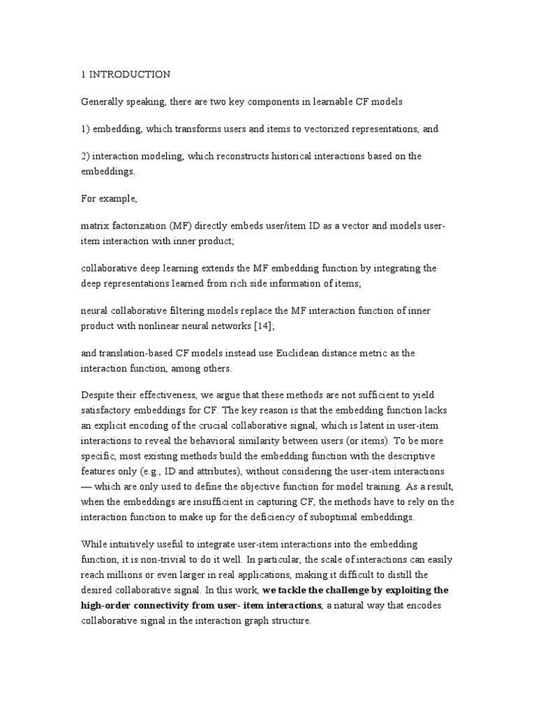 論文 - Neural Graph Collaborative Filtering | PDF | Applied Mathematics ...
