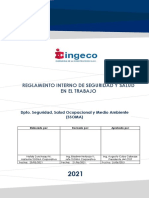 Reglamento Interno de Seguridad y Salud en El Trabajo VF. SSOMA