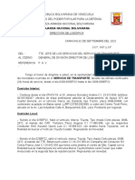 GNB-INFORME DIARIO DE ACTIVIDADES DEL SERVICIO DE TRANSPORTE