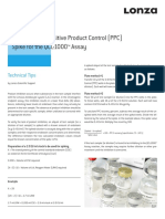 Lonza ProductDataSheets Preparing The Positive Product Control PPC Spike For The QCL-1000 Assay Technical Tips 28624