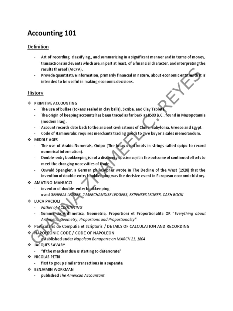 Accounting 101 PDF Debits And Credits Accounting