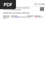 ISO-TC194 - N1254 - Draft ISO-NP 18969 - Clinical Evaluation of Medical Devices