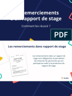 Remerciements Dun Rapport de Stage