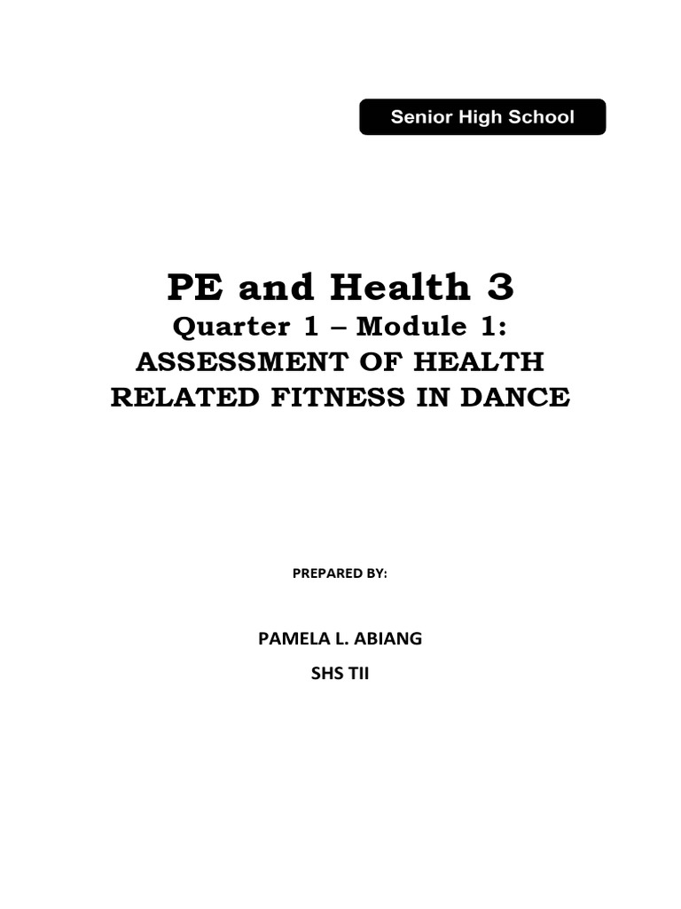 Health-Related Fitness in Dance Module 1 | PDF | Physical Fitness | Obesity