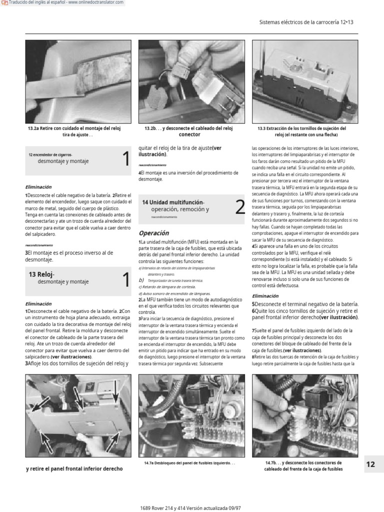 (MG ROVER) Manual de Taller MG Rover 214-414 1989-1992 Ingles (001-249 ...
