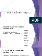 Nosiniu Raidziu Rasymas Zodziu Saknyje - Taisykles - Pask. | PDF