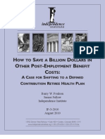 How To Save A Billion Dollars in Other Post-Employment Benefit Costs