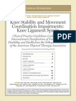 Knee Stability and Movement Coordination Impairments - Knee Ligament Sprain, JOSPT, 2010