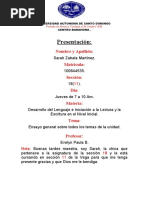 Desarrollo Del Lenguaje - Ensayo General Sobre Todos Los Temas de La Unidad