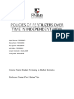 Policies of Fertilizers Over Time in Independent India