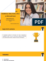 Funciones Excel: Texto, Matemáticas, Estadísticas y Fecha/Hora