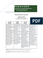 Ensayo Ética Profesional y Empresarial. Waldemar Urquiza