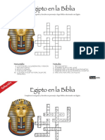 Crucigrama Egipto en La Biblia