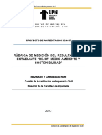 Rúbrica Medio Ambiente y Sostenibilidad