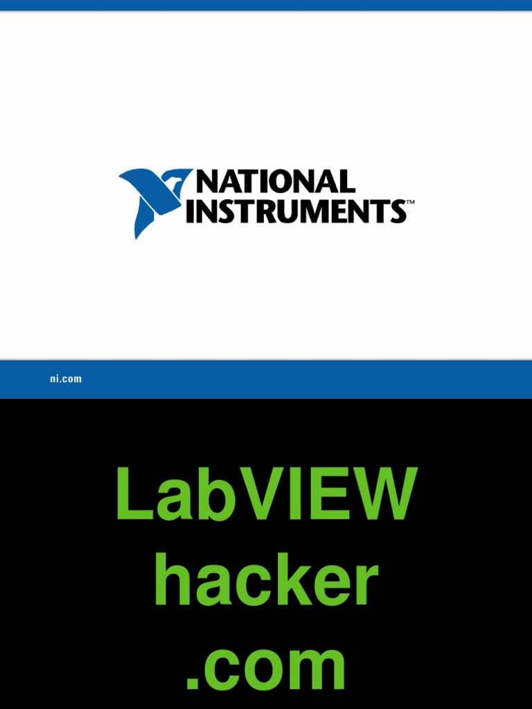 TS8500 LabVIEW Hacker Hacking The Real World PDF Accelerometer Lidar