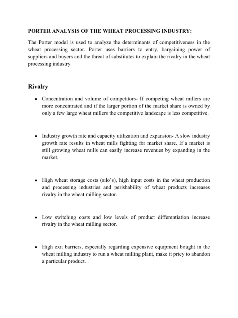 Porter's 5 forces business examples in industry pdf picture