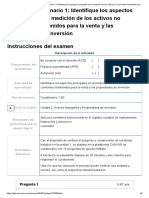 Examen - (AAB02) Cuestionario 1 - Identifique Los Aspectos Principales en La Medición de Los Activos No Corrientes Mantenidos para La Venta y Las Propiedades de Inversión