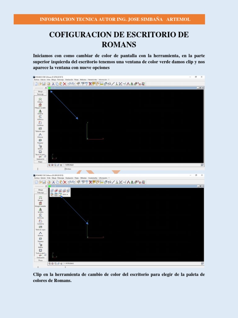 Configuración y Herramientas Romanscad | PDF | Color | Dibujo