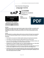 EAP 2 - Oral Presentation - Assessment Pack Students - Sem B 2021-22 - V1