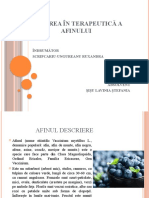 UTILIZAREA ÎN TERAPEUTICĂ A Afinului