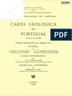 Notícia Explicativa Da Folha 40-A Évora Da Carta Geológica de Portugal À Escala 1/50000