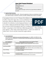 Capstone Draft Proposal Worksheet: Name: Website: Topic: Strand: Inquiry Question