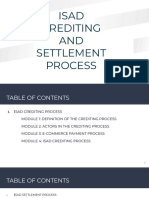 Isad Crediting and Settlement Process