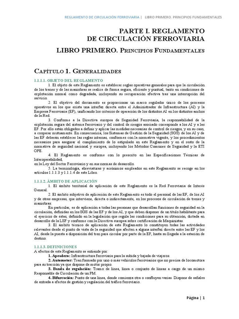 RCF Libro 1 (Completo) | PDF | Transporte ferroviario | Tren