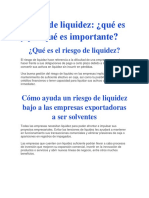 Riesgo de Liquidez: ¿Qué Es y Por Qué Es Importante?