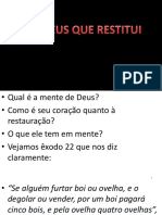 UM DEUS QUE RESTITUI