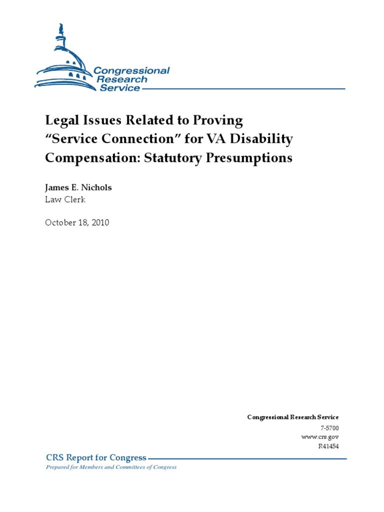 Legal Issues Related To Proving Service Connection For VA Disability ...